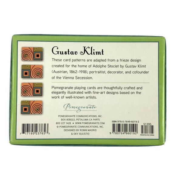 Gustav Klimt Playing Cards Double Deck Poker Size Pomegranate - Picture 3 of 5
